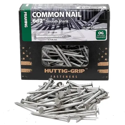 Huttig Building Products 6HGC1 Nail - Common, 11.5-Gauge 2" - Hot Dipped Galvanized 1-lbs