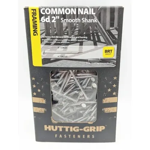 Nail - Common, 11.5-Gauge 2" - Bright Finish 5-lbs