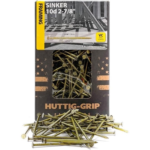 Huttig Building Products 10CTDSKR5 Nail - Sinker, 11-Gauge 2-7/8" - Vinyl Coated 5-lbs