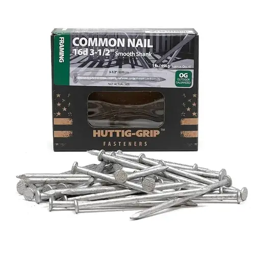 Nail - Common, 8-Gauge 3-1/2" - Hot Dipped Galvanized 1-lbs