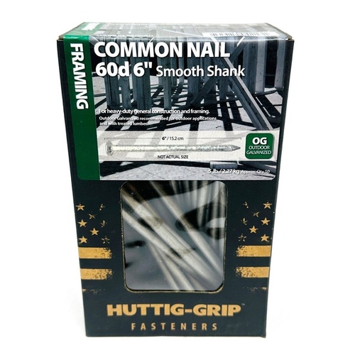 Nail - Common, 2-Gauge 6" - Bright Finish 5-lbs