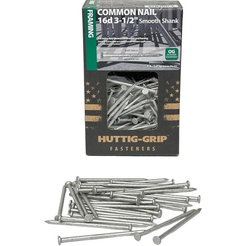 Nail - Common, 8-Gauge 3-1/2" - Hot Dipped Galvanized 5-lbs