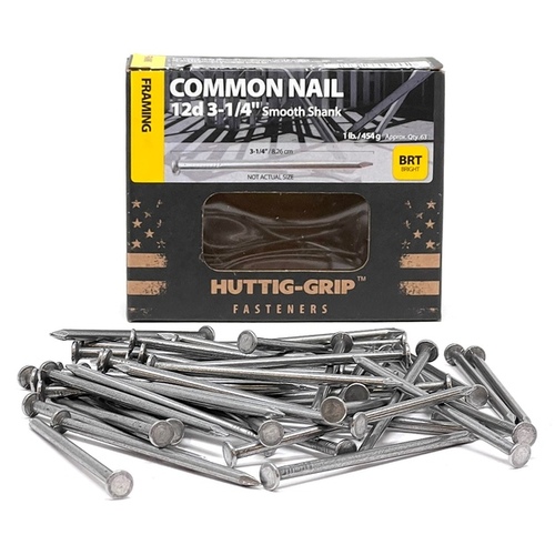 Nail - Common, 9-Gauge 3-1/4" - Bright Finish 1-lbs