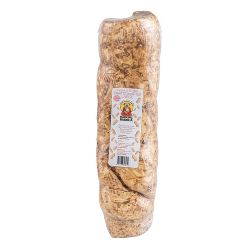 Barking Buddha Peanut Butter Beef Cheek Original Rolls - Large - pack of 12