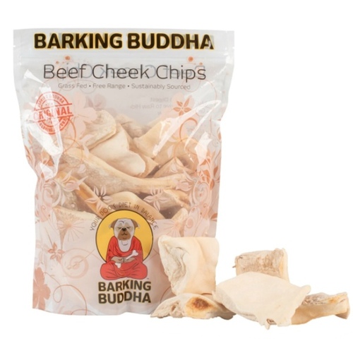 Natural Cravings Pet Treats LLC BB3187BCV Barking Buddha Beef Cheek Chips - Original 1 lb. Value Bag