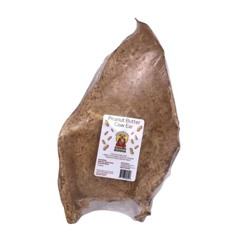 Natural Cravings Pet Treats LLC PB3248PCE Barking Buddha Peanut Butter Cow Ear