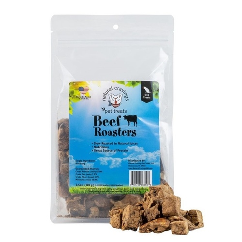 Natural Cravings Pet Treats LLC NC6506BRS USA Beef Roaster Bites - 3.5 oz Bag