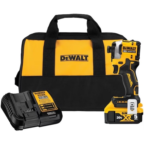 STANLEY BLACK & DECKER INC DCF850P1 DEWALT 20V ATOMIC IMPACT DRVR DCF850P1 1/4" KIT 3-SPEED