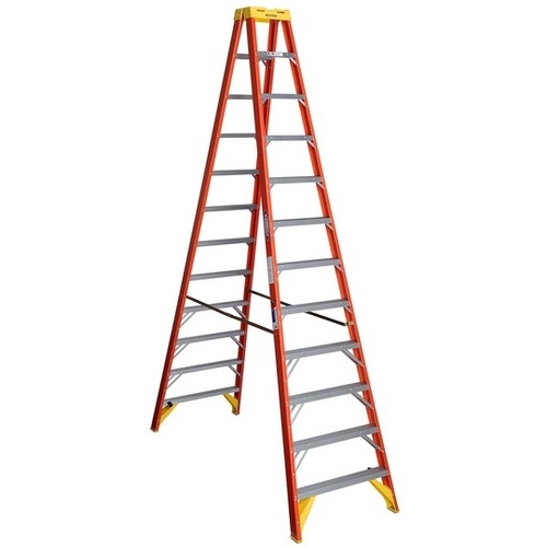 WERNER LADDER T6212 12' FIBERGLASS TWIN LADDER 300 T6212 TYPE IA (SPECIAL ORDER)