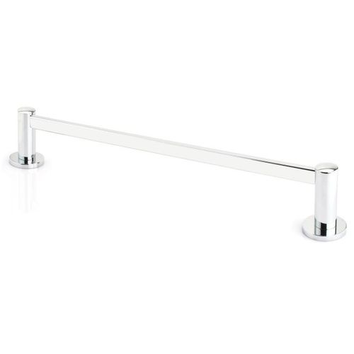 Disk Modern Brass 30" Towel Bar, Bright Chrome Finish