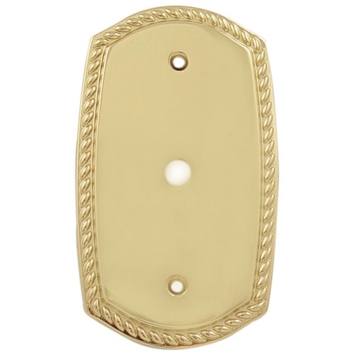 Emtek 29261PVD Cable Plate Rope Switch Plate, Lifetime Brass Finish