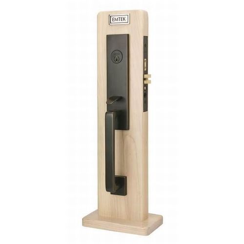 Stuttgart Left Hand 2-1/2" Backset with Single Cylinder Mormont Mortise Handleset with F20 Function Body Oil Rubbed Bronze Finish