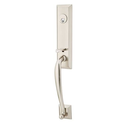 Norwich 2-3/8" Or 2-3/4" Backset Single Cylinder Adams Tubular Handleset, Satin Nickel Finish