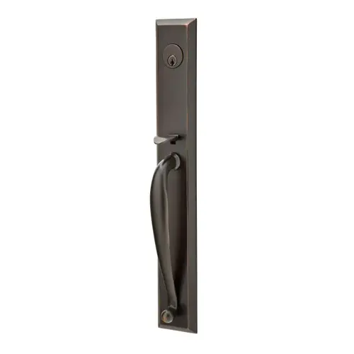 Mercury Right Hand 2-3/8" Or 2-3/4" Backset Single Cylinder Jefferson Tubular Handleset, Oil Rubbed Bronze Finish