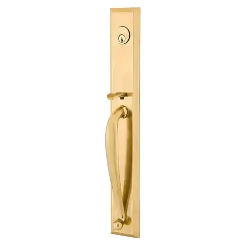 Providence 2-3/8" Or 2-3/4" Backset Single Cylinder Jefferson Tubular Handleset, French Antique Brass Finish