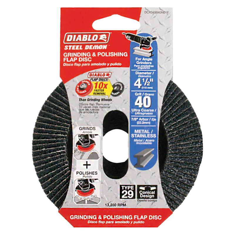 げんげん様　DC dig ブラック Diablo DCX045040N01F-XCP5 Steel Demon Flap Disc, 4-1/2 in