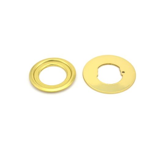 Adapter Ring Kit for Single Cylinder Locks with 2-1/8" Bore Hole Bright Brass Finish