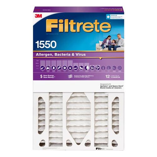 Air Filter 20" W X 25" H X 6" D Polypropylene 12 MERV Pleated