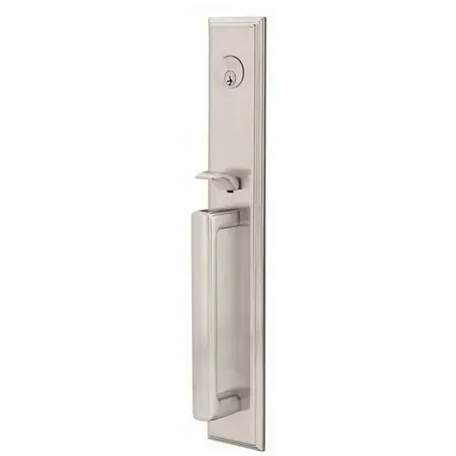 Milano Right Hand 2-3/8" Or 2-3/4" Backset Single Cylinder Melrose Tubular Handleset, Satin Nickel Finish