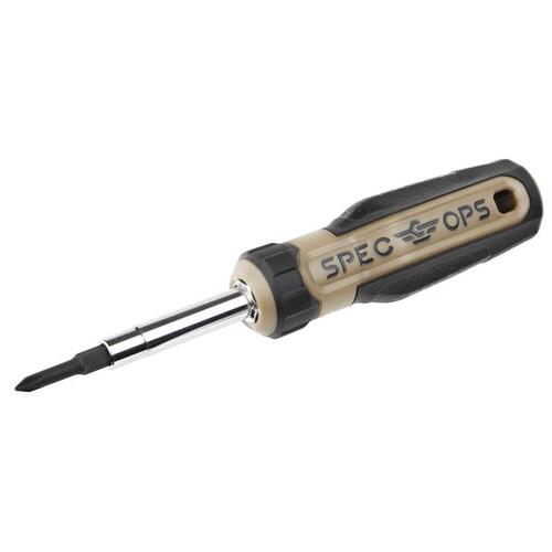 Multi Bit Screwdriver 3.25" L 6" 1 Black/Silver