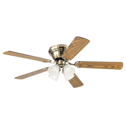 Ceiling Fan 52" Antique Brass Brown LED Indoor Antique Brass