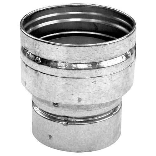 Gas Vent Connector 3" D X 4" L Aluminum/Galvanized Steel Silver