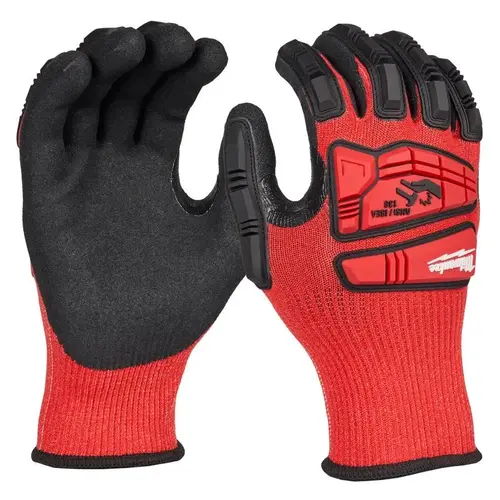 Dipped Gloves Unisex Nitrile Black/Red XL Black/Red