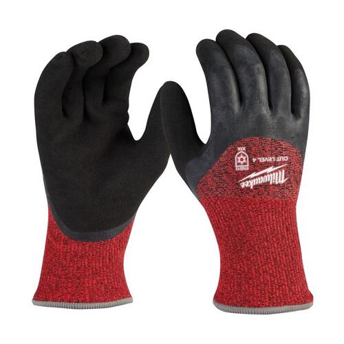 Dipped Gloves Men's Outdoor Black/Red L Black/Red Pair