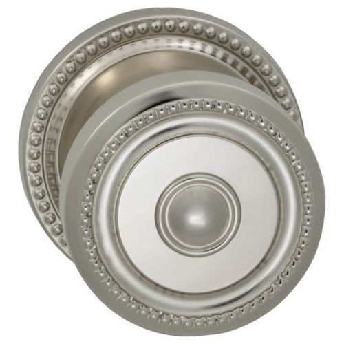 430 Knob with 2-5/8" Rose Single Dummy Bright Nickel Finish