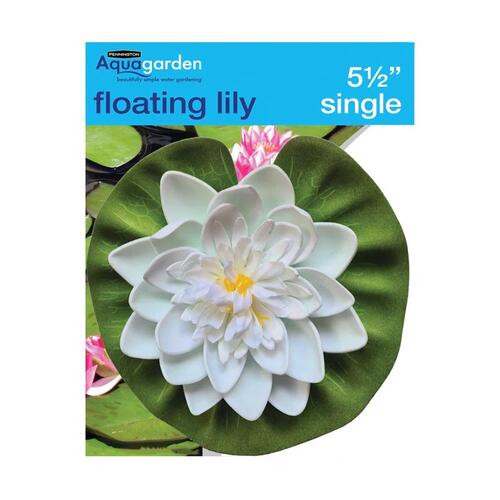 Pennington 100549925 Floating Lily Pad Aquagarden 5.5" White