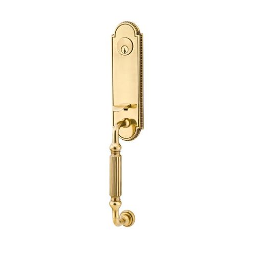 Egg 2-3/8" Or 2-3/4" Backset Single Cylinder Orleans Tubular Handleset, French Antique Brass Finish