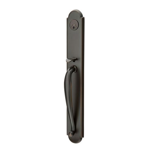 Rope Lever Right Hand 2-3/8" Or 2-3/4" Backset Single Cylinder Wilmington Tubular Handleset, Oil Rubbed Bronze Finish