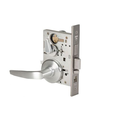 Mortise Lock 7 Pin Office with Deadbolt 16 Lever with H Rose Right Hand Satin Chrome Finish Mortise Lock 7 Pin Office with Deadbolt 16 Lever with H Rose Right Hand Satin Chrome Finish