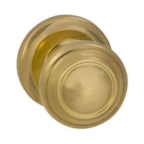 472 Knob with 2-5/8" Rose Dummy Pair Unlacquered Bright Brass Finish