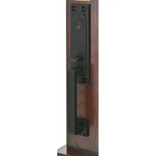 Arts & Crafts Lever Right Hand 2-3/8" Or 2-3/4" Backset Single Cylinder Arts & Craft Tubular Handleset Flat Black Finish