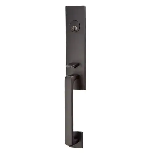 Orb Knob Single Cylinder 2-3/8" Or 2-3/4" Backset Davos Tubular Handleset Flat Black Finish