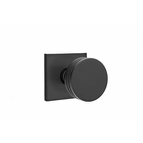 Bern Knob Dummy Pair With Square Rose Flat Black Finish