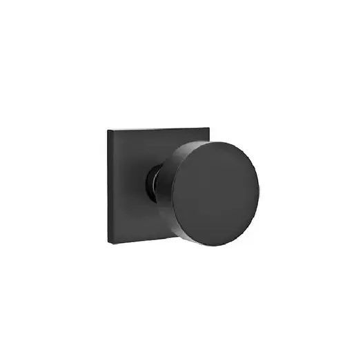 Round Privacy with Square Rose and CF Mechanism Flat Black Finish