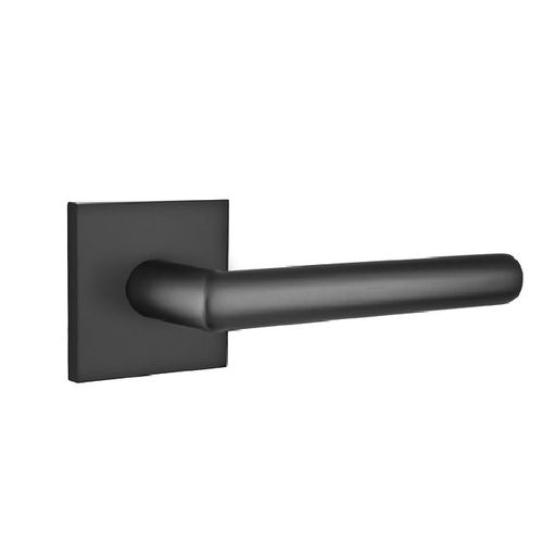 Stuttgart Lever Right Hand Passage with Square Rose Flat Black Finish