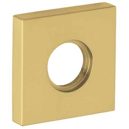 2" Square Passage Rose Satin Brass with Brown Finish Pair