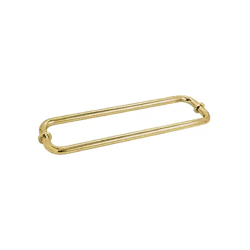 CRL BM12X12SB Satin Brass 12" BM Series Back-to-Back Tubular Towel Bars With Metal Washers