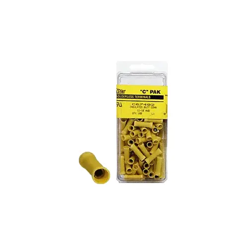 12 - 10 Gauge Insulated Solderless Splice Connectors Yellow