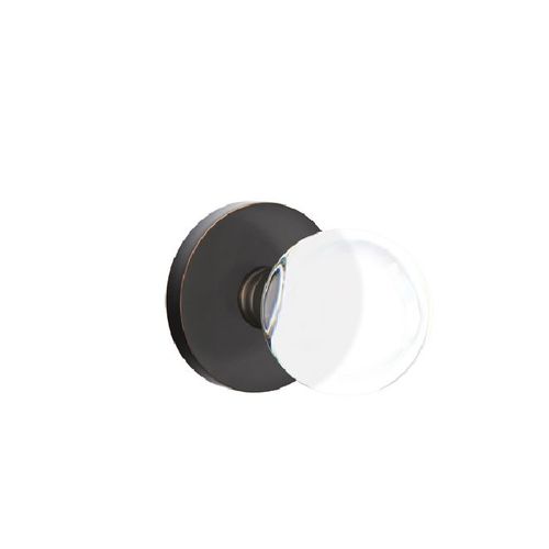 EMTEK Disk Rosette Dummy, Pair with Matching Finish Bristol Knob - Choice of 7 Finishes - 5059BLUS10B - Oil Rubbed Bronze (US10B)