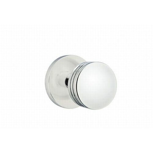 EMTEK Concealed Fastener Disk Rosette Passage Set with Matching Finish Bern Knob - Choice of 6 Finishes - C5109BNUS26 - Polished Chrome (US26)