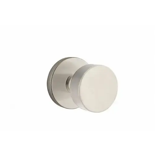 Round Knob Dummy Pair With Disk Rose Satin Nickel Finish