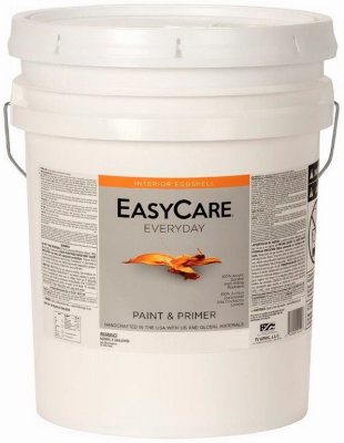 TRUE VALUE MFG COMPANY EVDET-5G Everyday Acrylic Interior Paint, Eggshell White, 5 Gallon