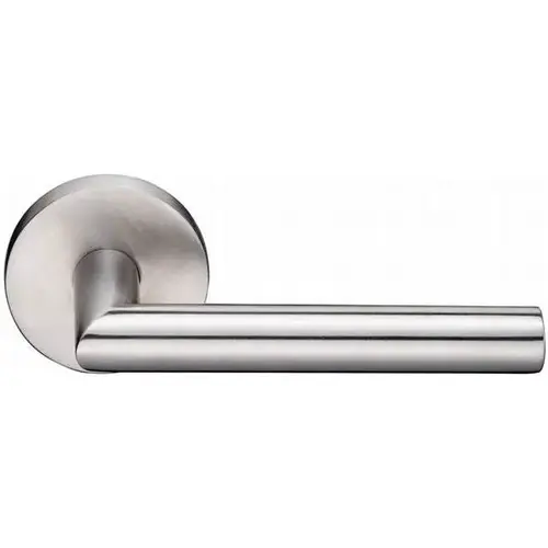 Stuttgart Lever Right Hand Passage with Disk Rose Satin Nickel Finish