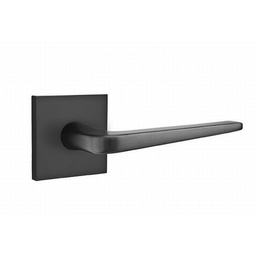 Athena Lever Right Hand Passage with Square Rose Flat Black Finish