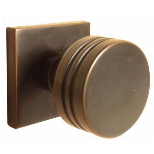 Bern Knob Passage with Square Rose Oil Rubbed Bronze Finish