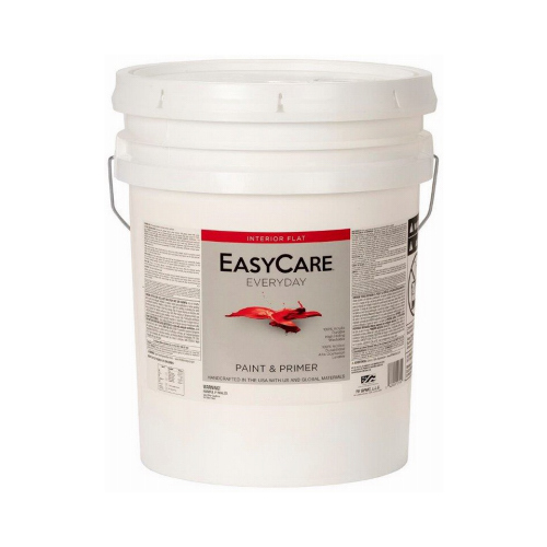 Everyday Acrylic Interior Paint, Flat White, 5 Gallon